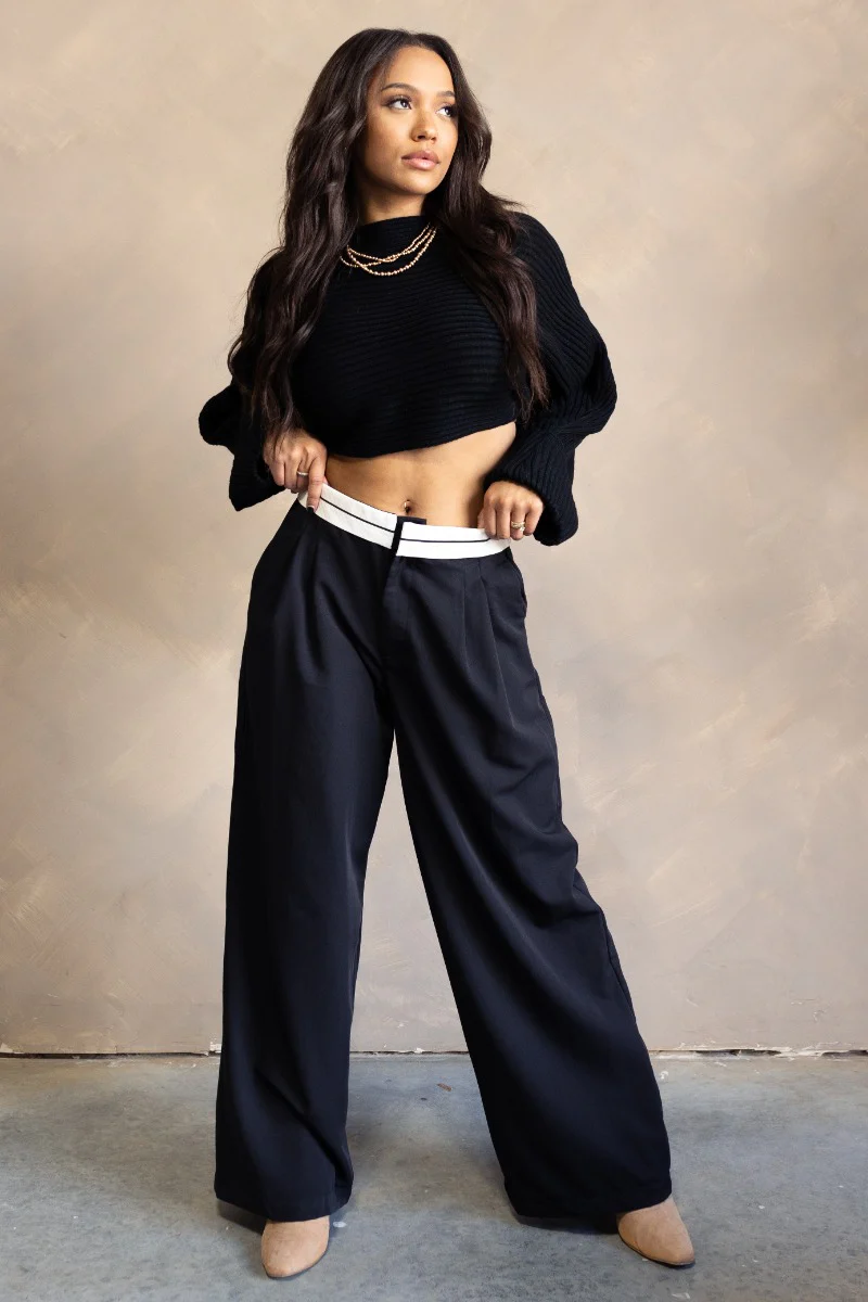 Leighton Black Wide Leg Pants