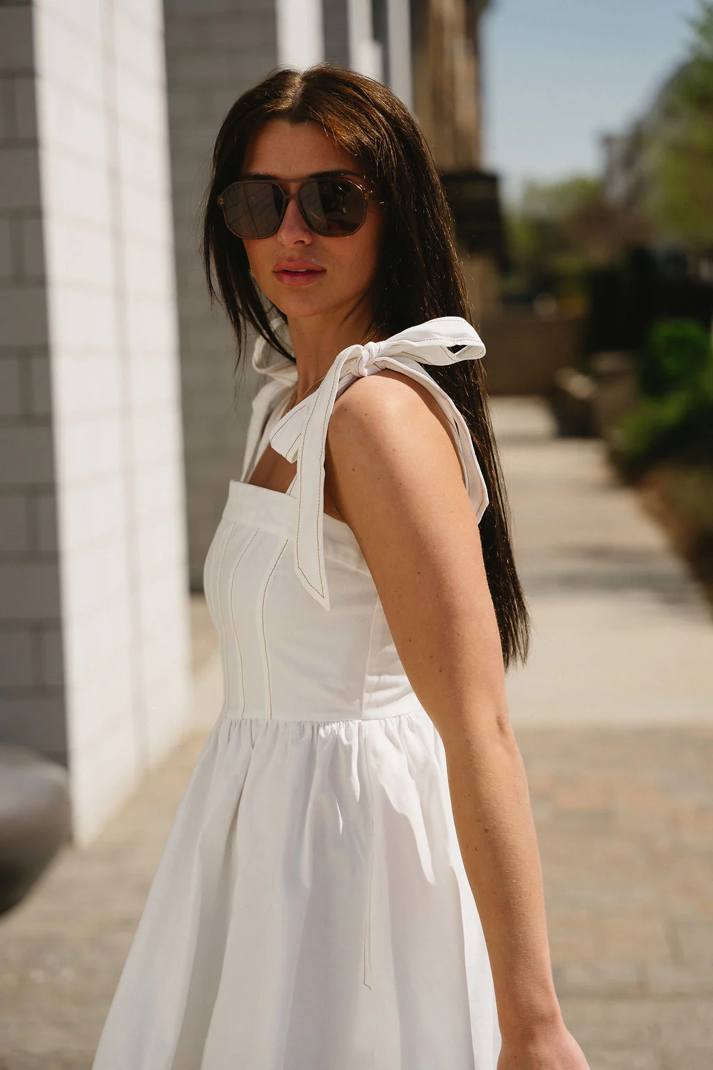 Leighton White Flare Mini Dress - Image 7