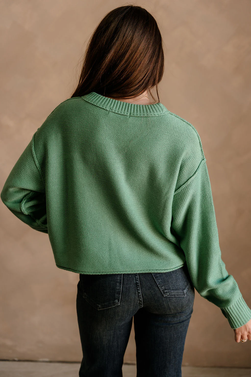 Leila Emerald Green Knit Sweater - Image 6