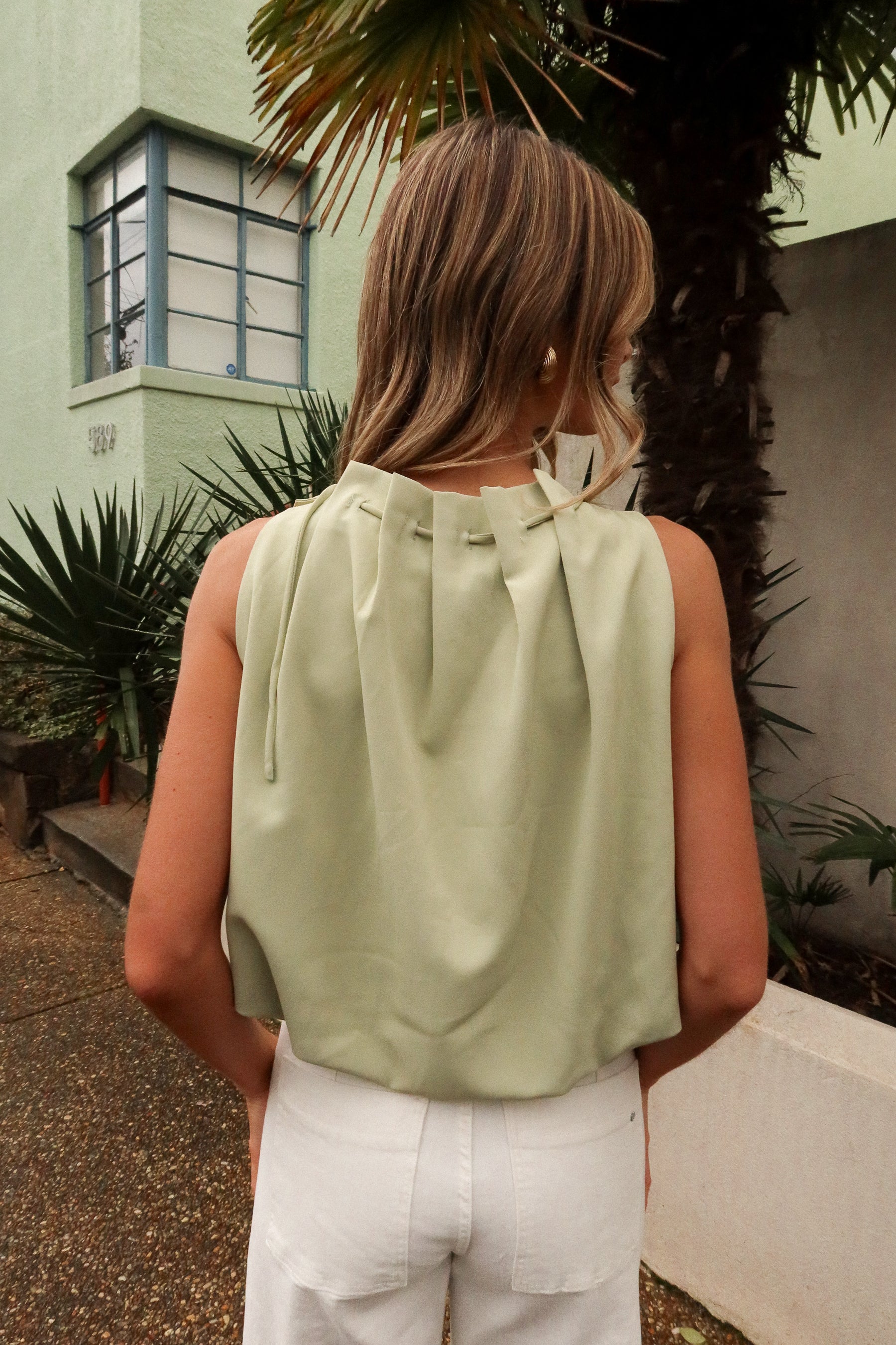 Leila Sage Bubble High Neck Tank - Image 4