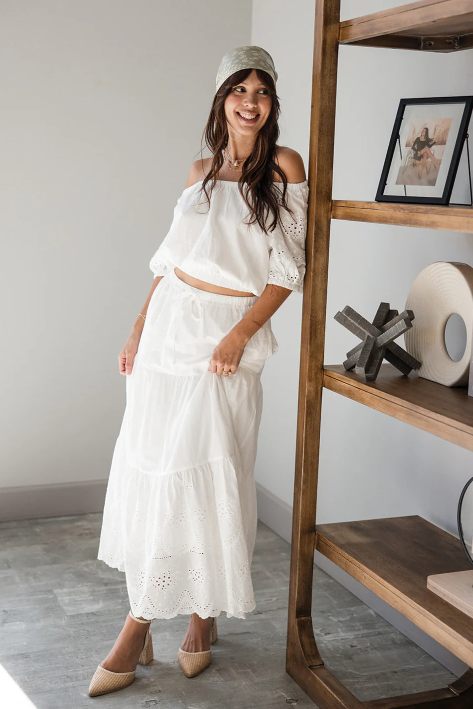 Leilani White Eyelet Off-The-Shoulder-Top - Image 5