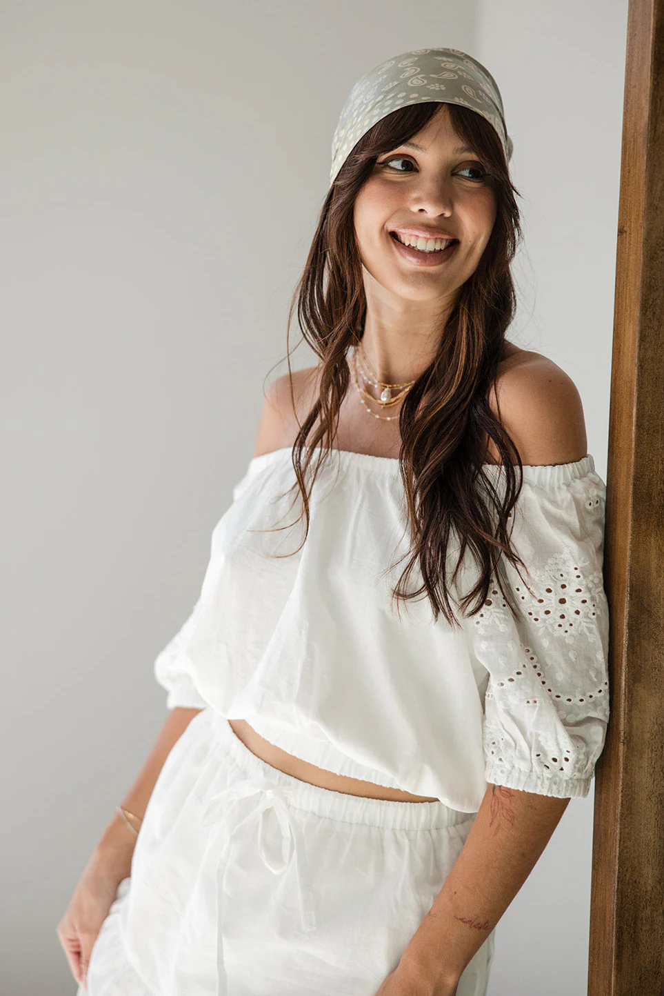 Leilani White Eyelet Off-The-Shoulder-Top - Image 6