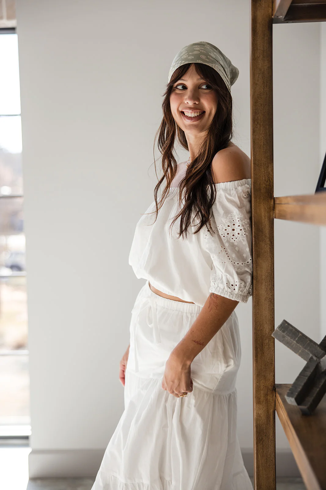 Leilani White Eyelet Off-The-Shoulder-Top - Image 7