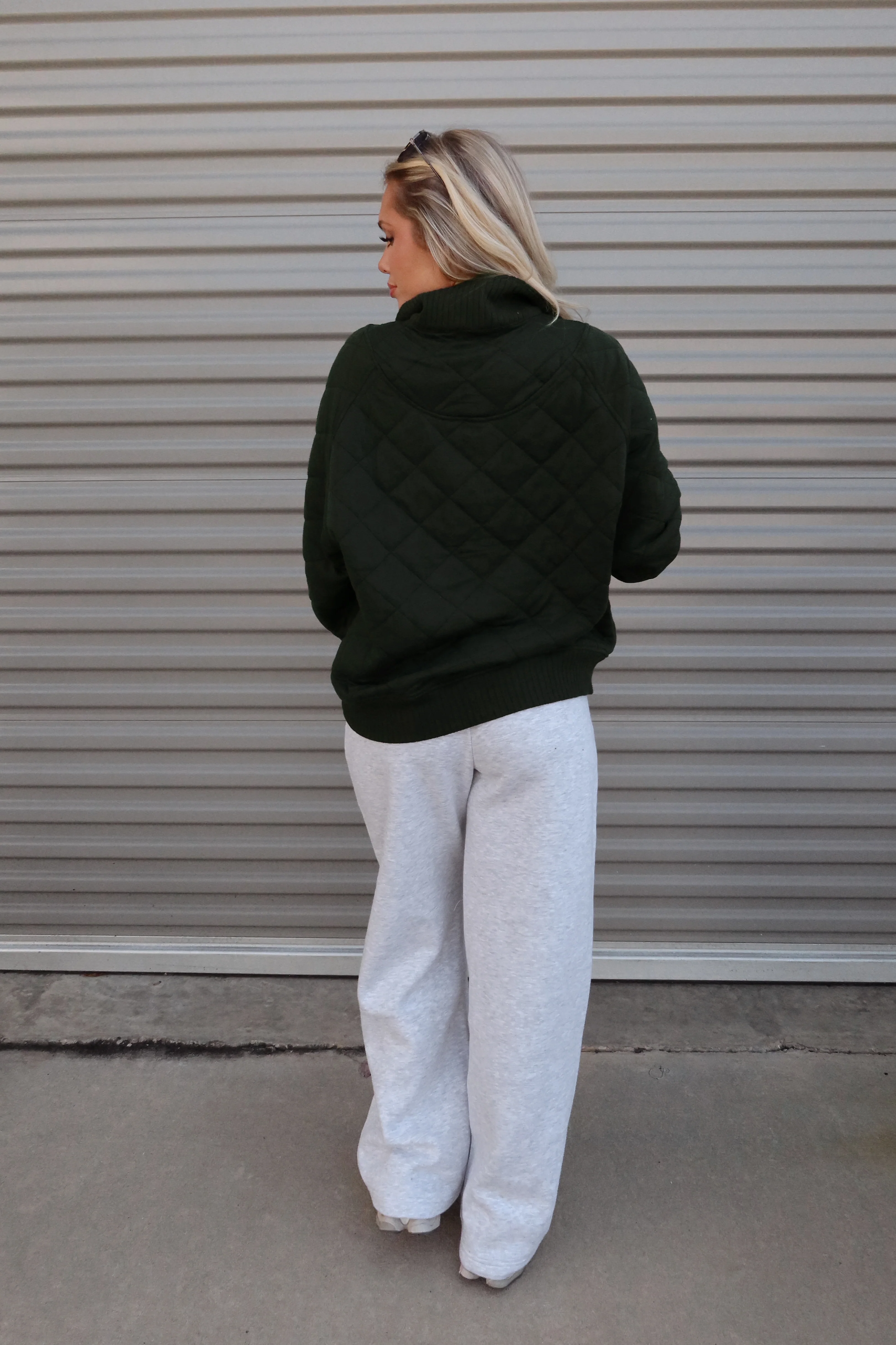 Lena Hunter Green Quarter Button-Up Sweatshirt - Image 5