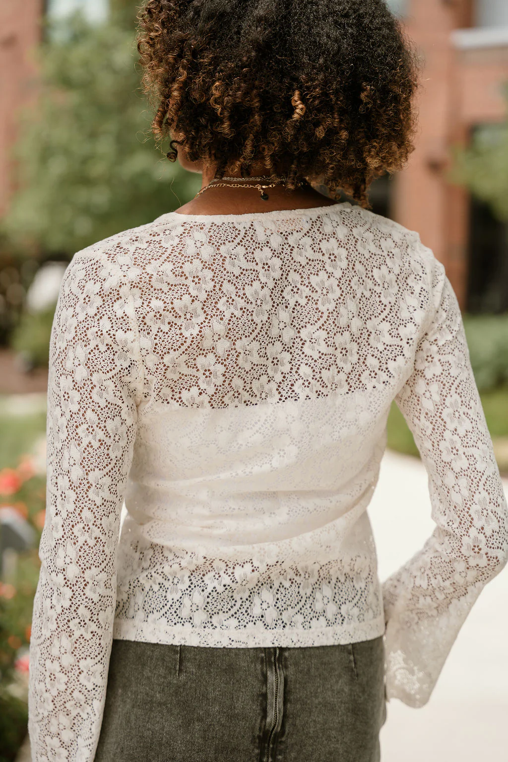 Leona Cream Lace Front Ties Cardigan - Image 7