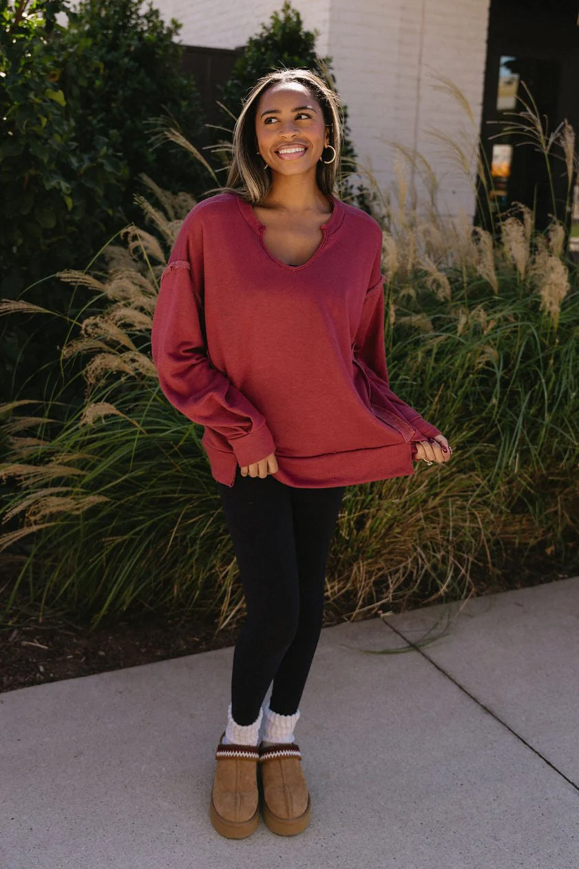 Leona Scoop Neckline Long Sleeve Sweatshirt - Image 12