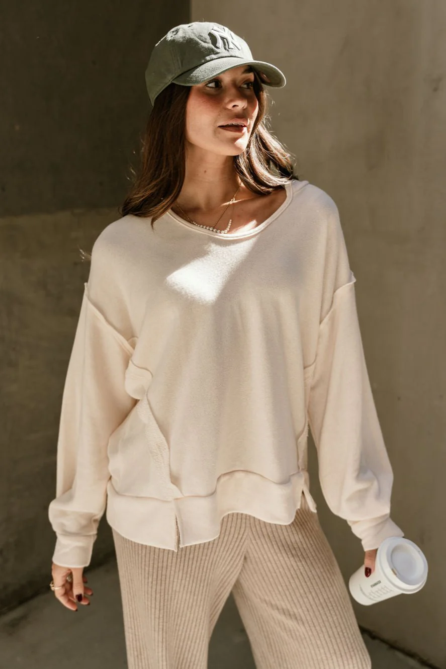 Leona Scoop Neckline Long Sleeve Sweatshirt - Image 2
