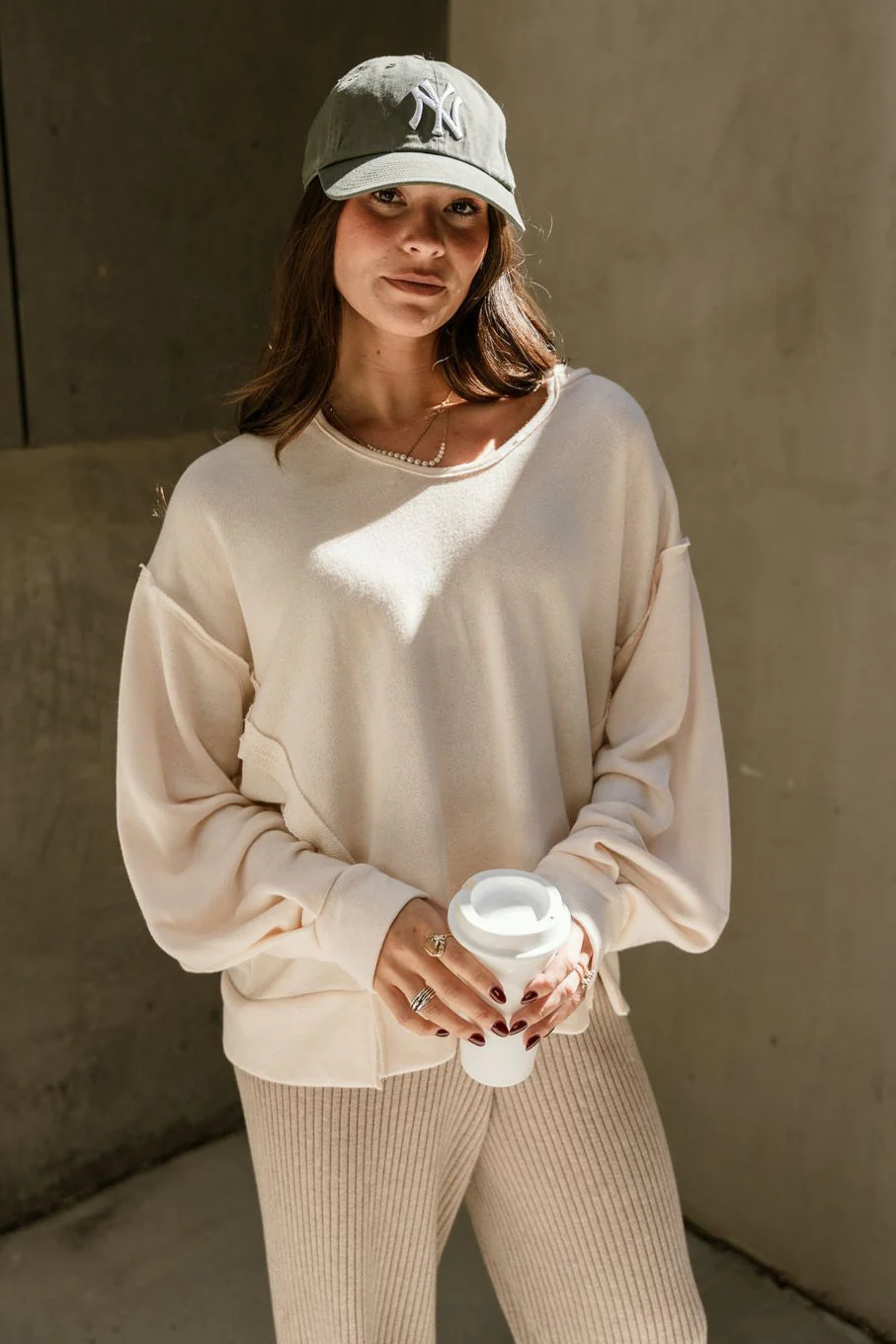 Leona Scoop Neckline Long Sleeve Sweatshirt - Image 3