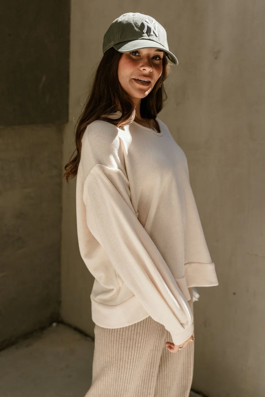 Leona Scoop Neckline Long Sleeve Sweatshirt - Image 4