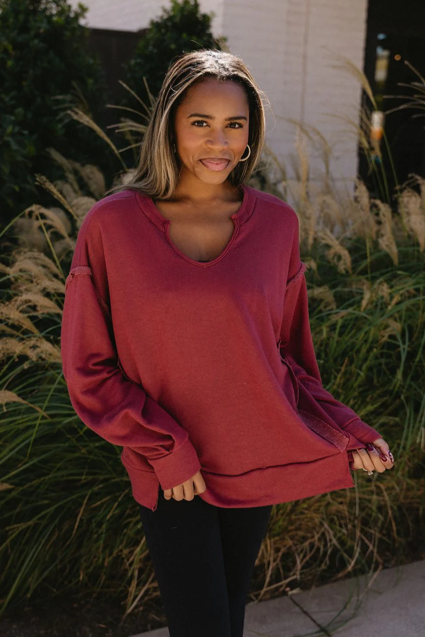 Leona Scoop Neckline Long Sleeve Sweatshirt - Image 7