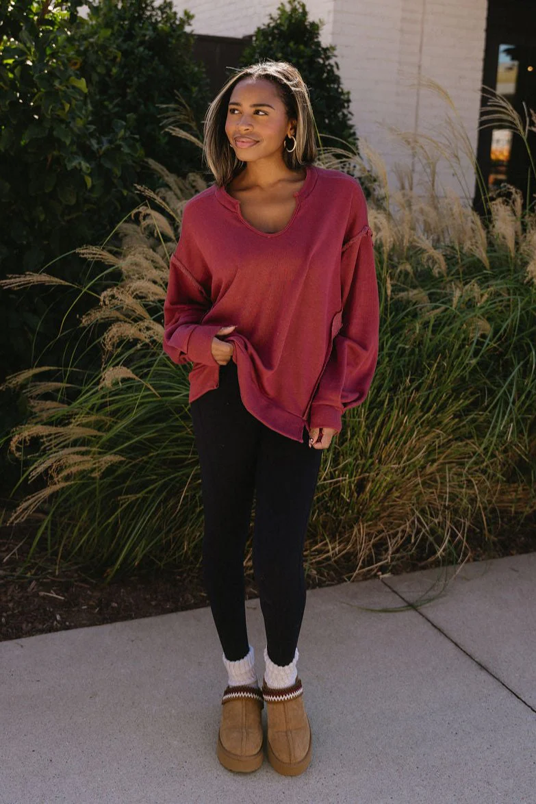 Leona Scoop Neckline Long Sleeve Sweatshirt - Image 8