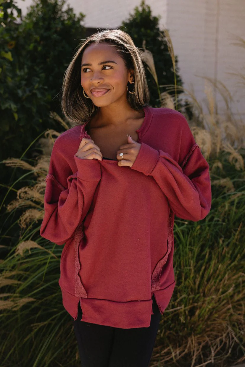Leona Scoop Neckline Long Sleeve Sweatshirt - Image 9