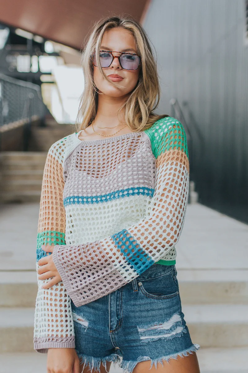 Let It Be Sweater in Mint