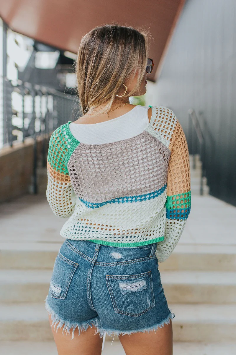 Let It Be Sweater in Mint - Image 3