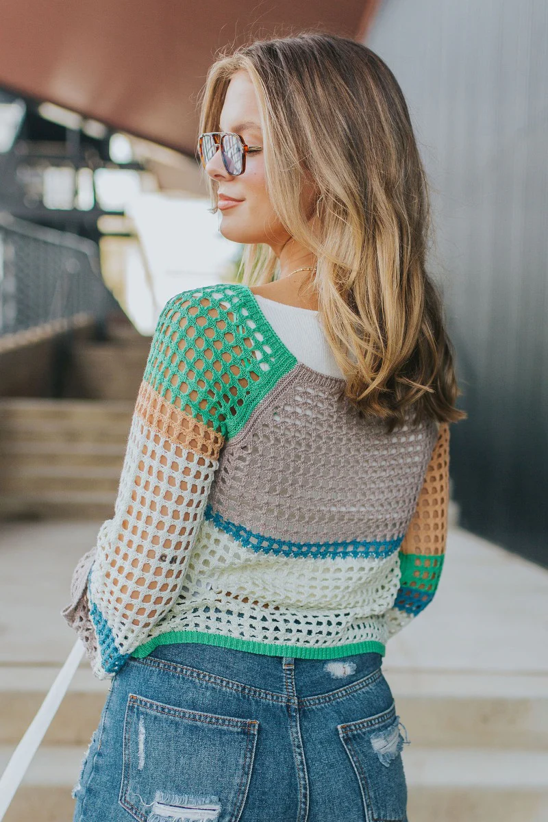 Let It Be Sweater in Mint - Image 4