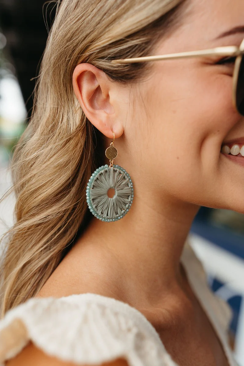 Let It Go Earring in Sage
