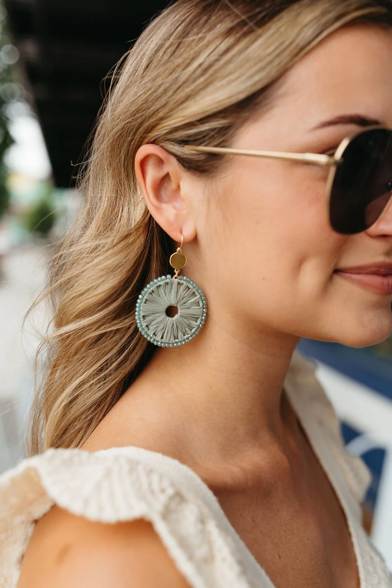 Let It Go Earring in Sage - Image 2