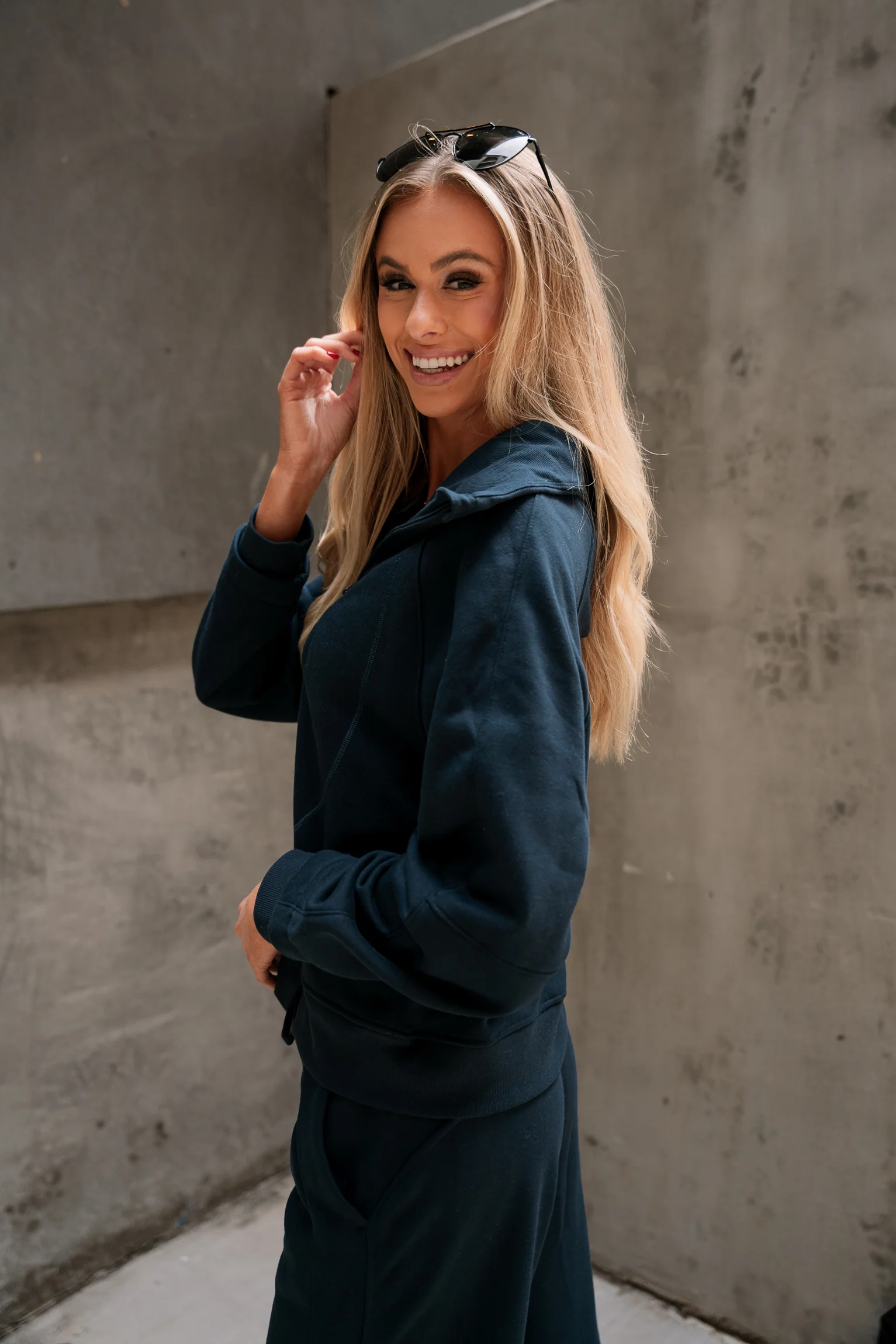 Lexi Quarter Zip-Up Long Sleeve Sweatshirt - Image 4