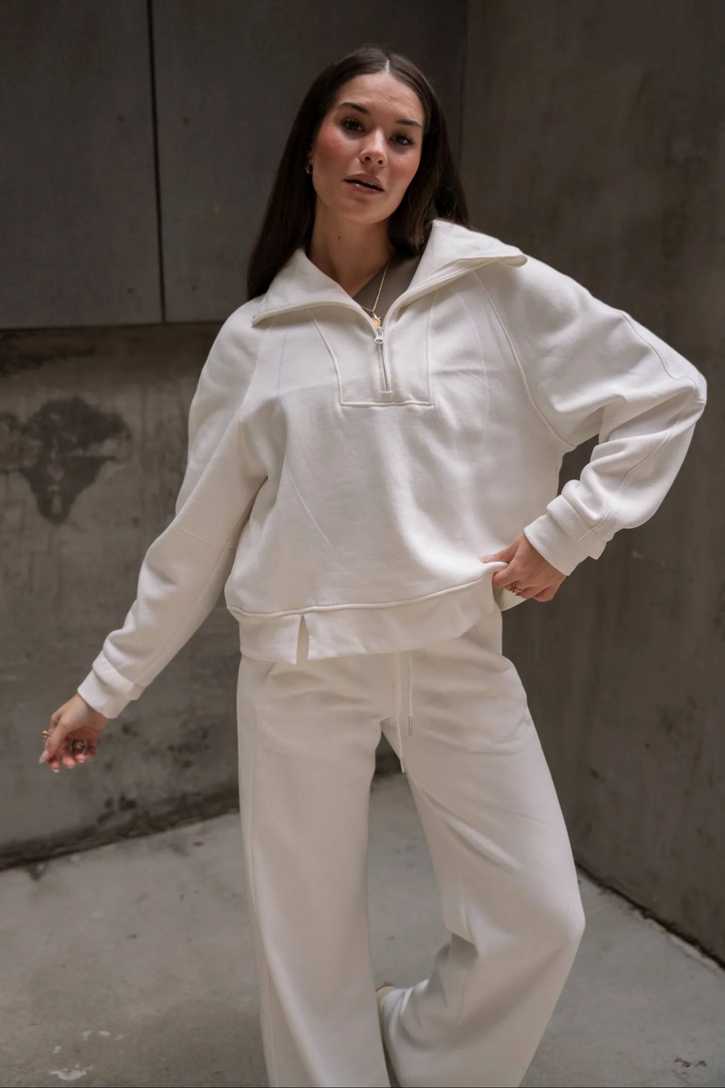 Lexi Quarter Zip-Up Long Sleeve Sweatshirt - Image 7