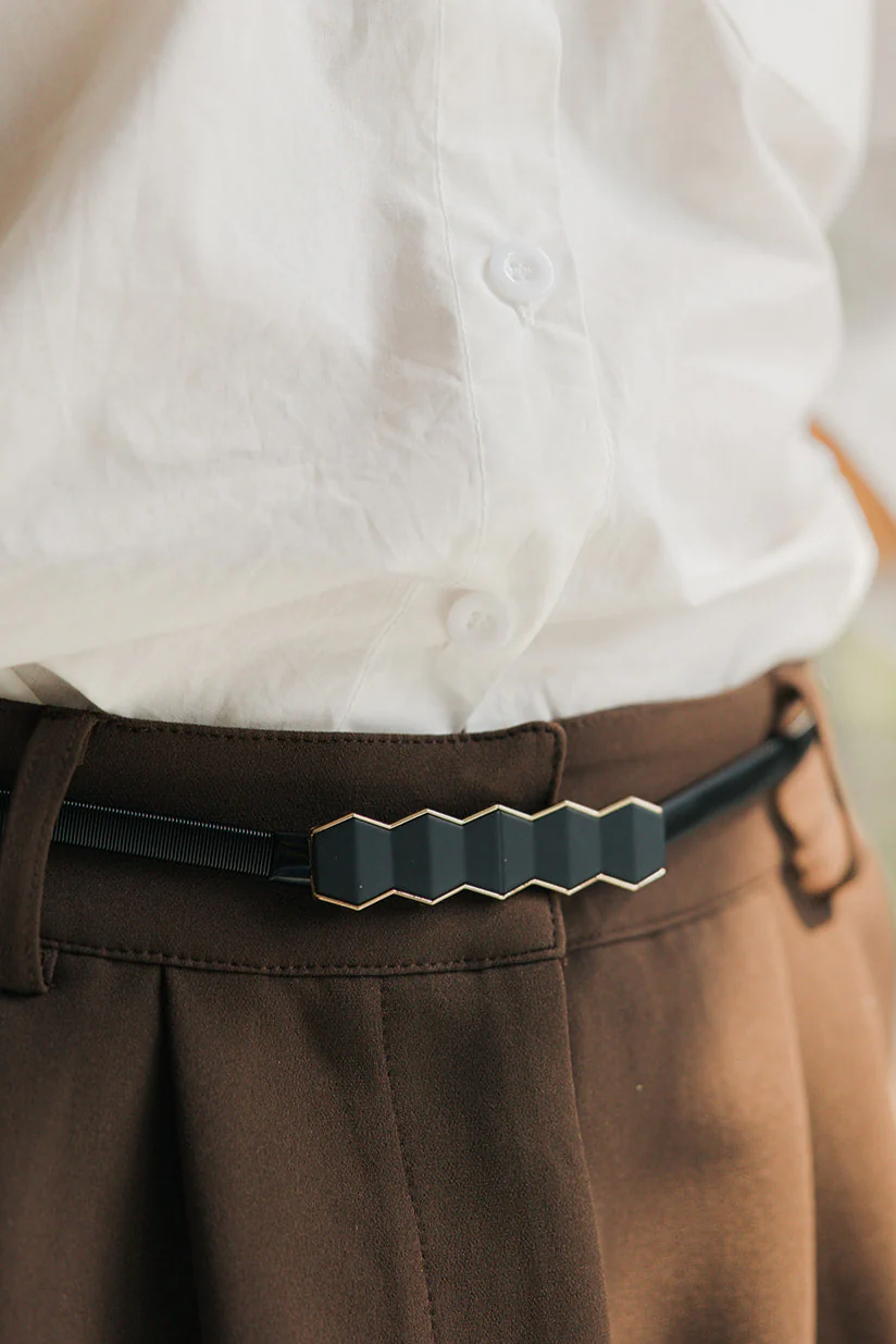 Liana Black & Gold Dimensional Belt - Image 2