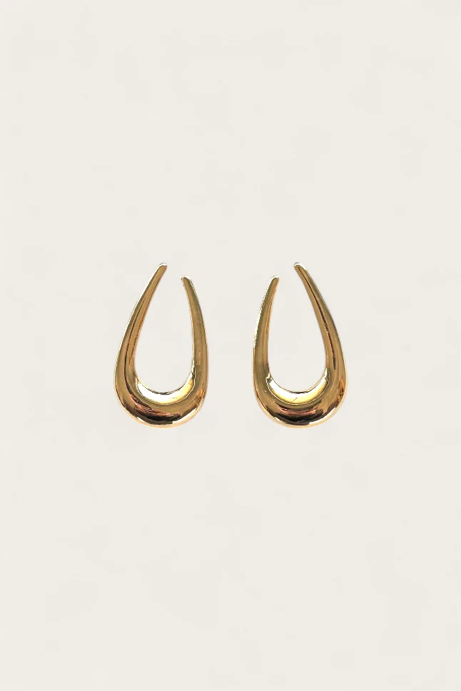 Liana Gold U-Shaped Scoop Earring - Image 2