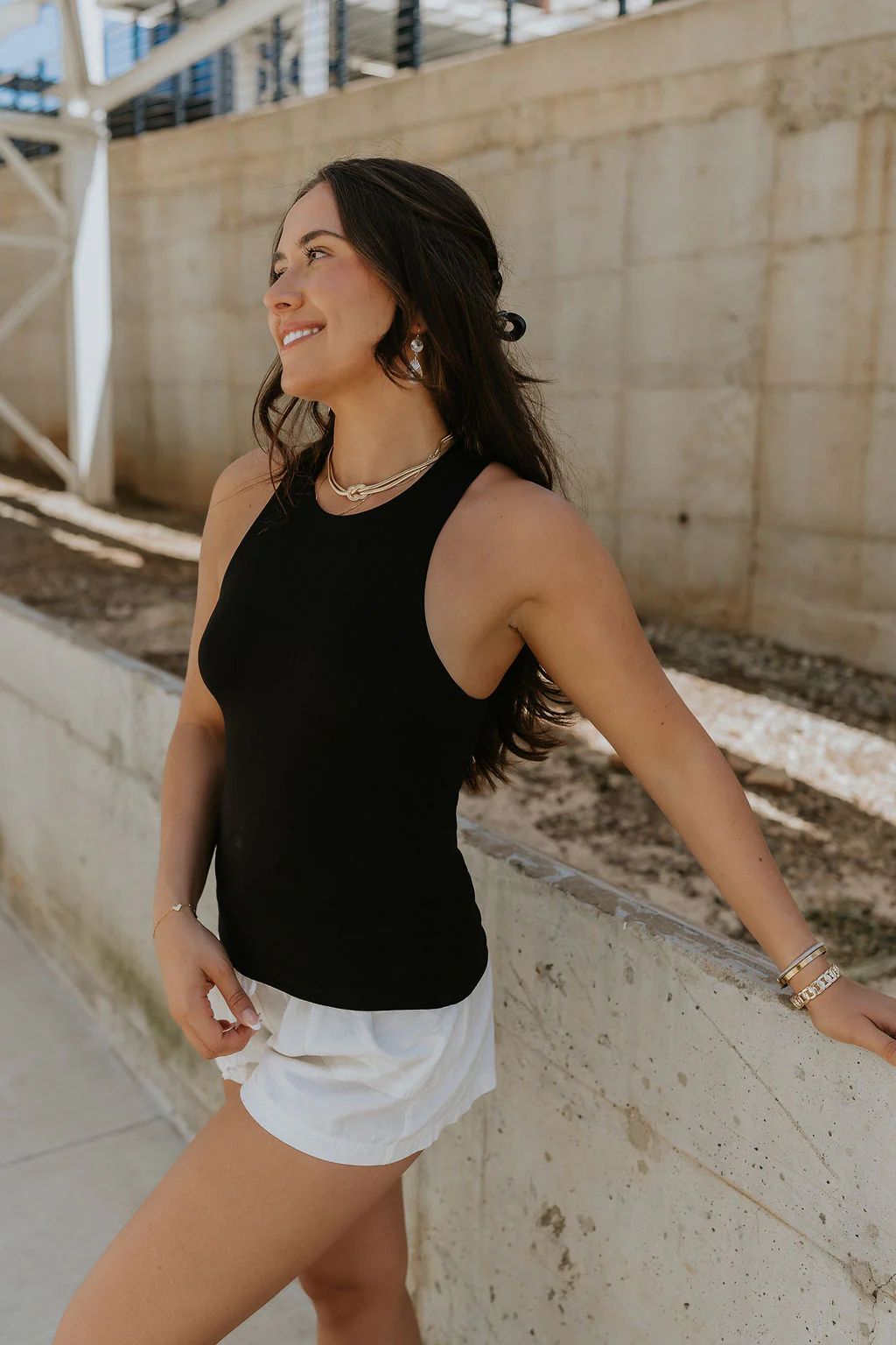 Lianna Black Sleeveless Tank - Image 3