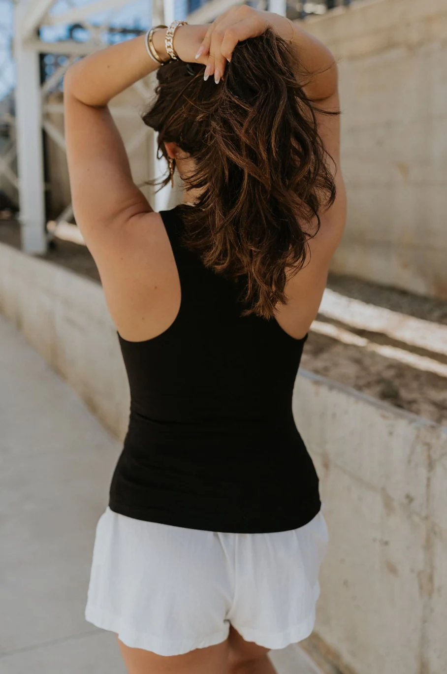 Lianna Black Sleeveless Tank - Image 4