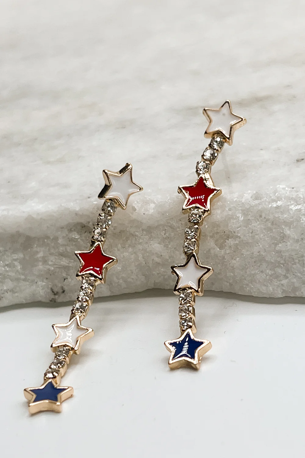 Liberty Red, White, & Blue Star Earrings