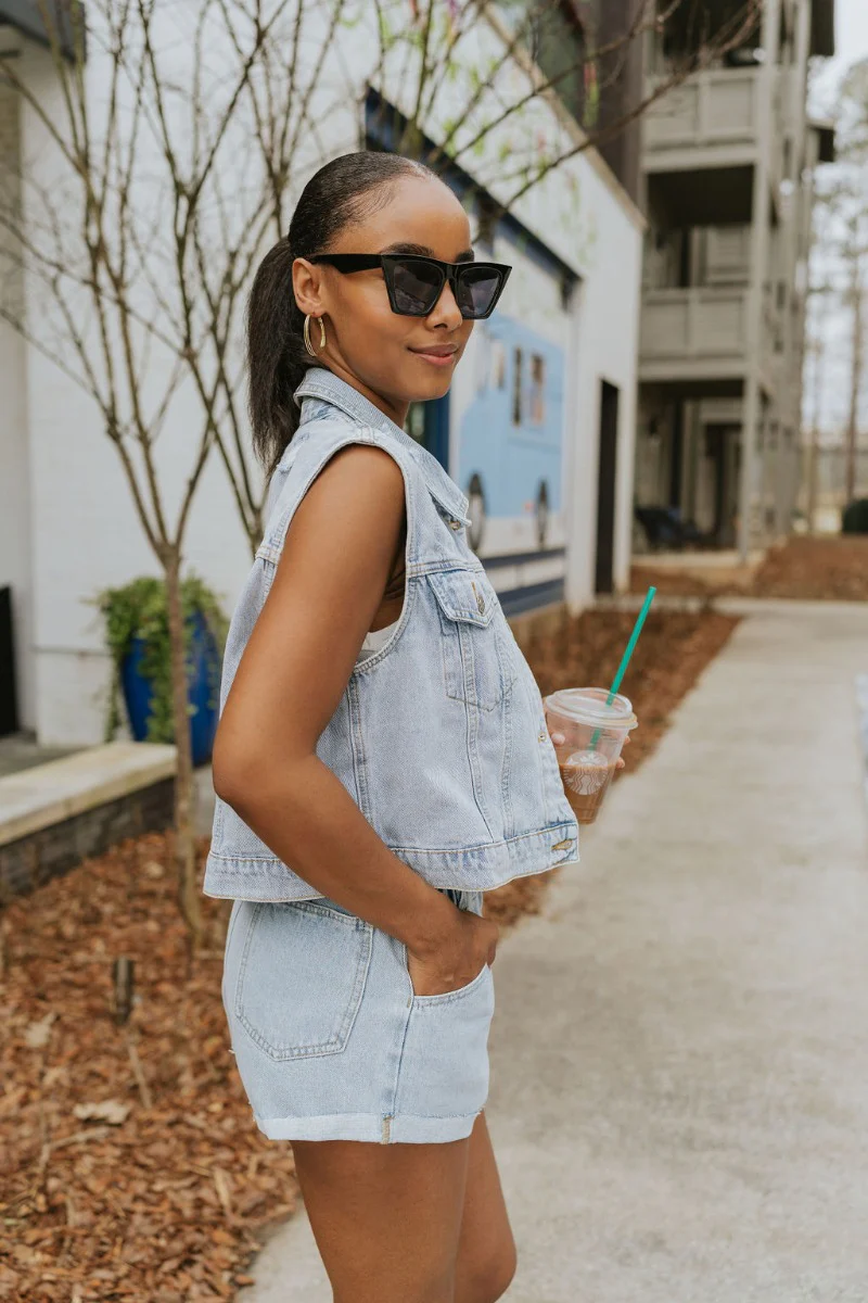 Good For You Denim Vest - Image 4