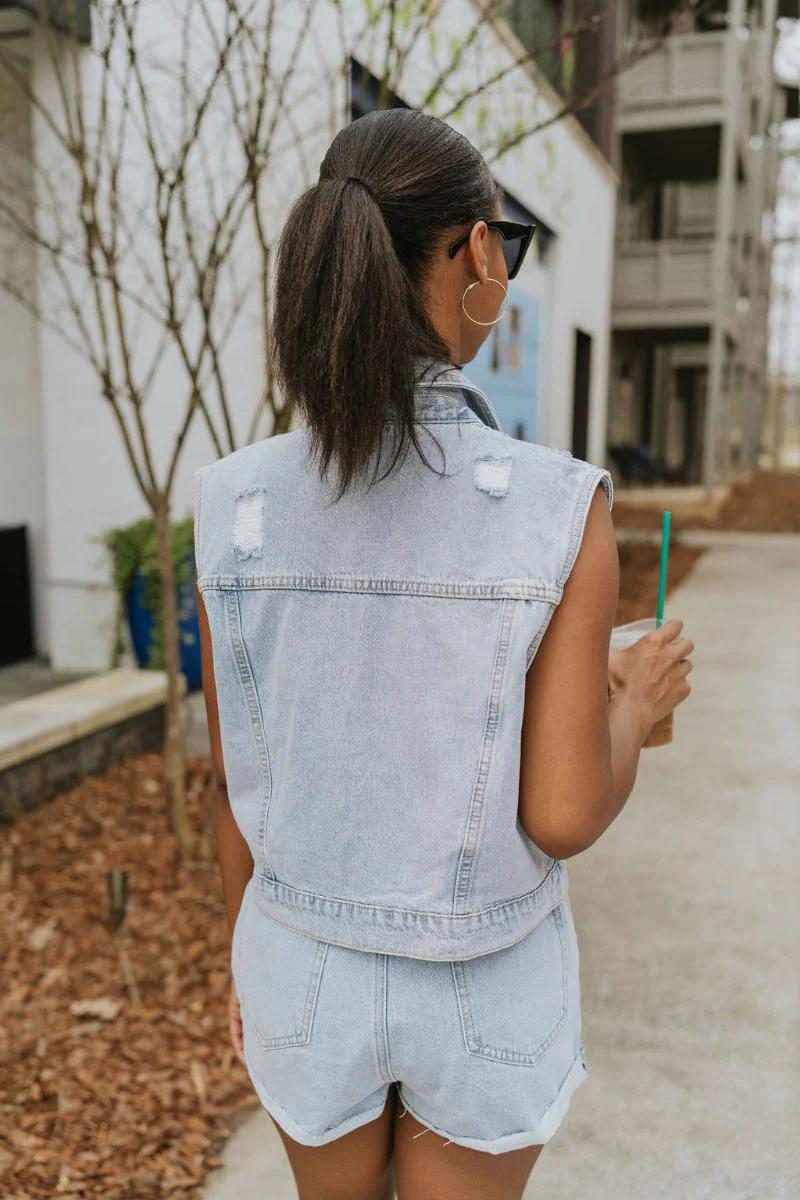 Good For You Denim Vest - Image 6