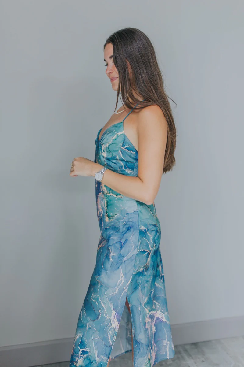 Like The Ocean Midi Dress - Image 3