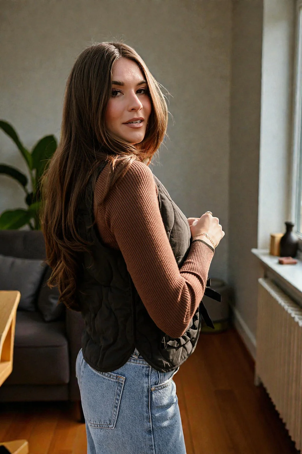 Lila Black Front Ties Vest - Image 3
