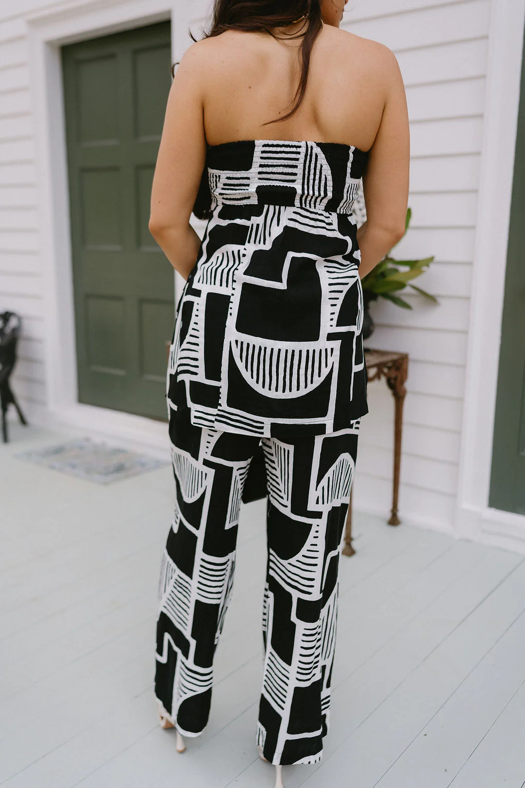 Lila Black & White Wide Leg Pants - Image 6
