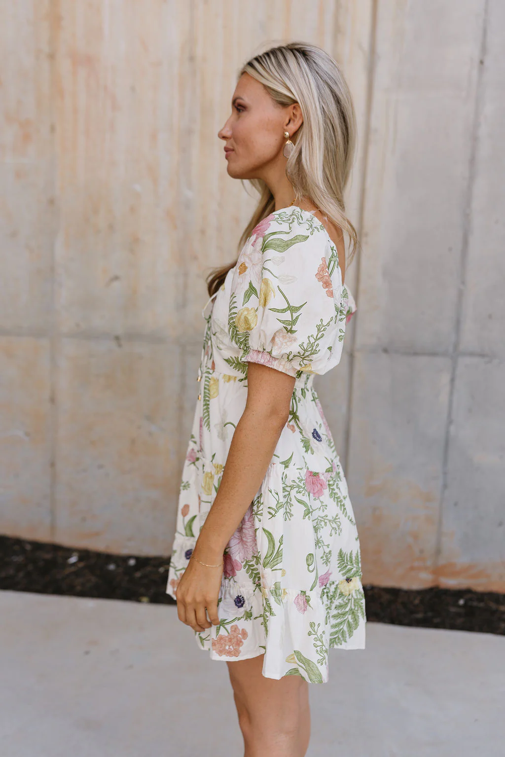 Lilah Cream Multi Floral Mini Dress - Image 7