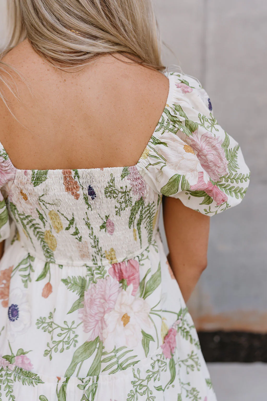 Lilah Cream Multi Floral Mini Dress - Image 9