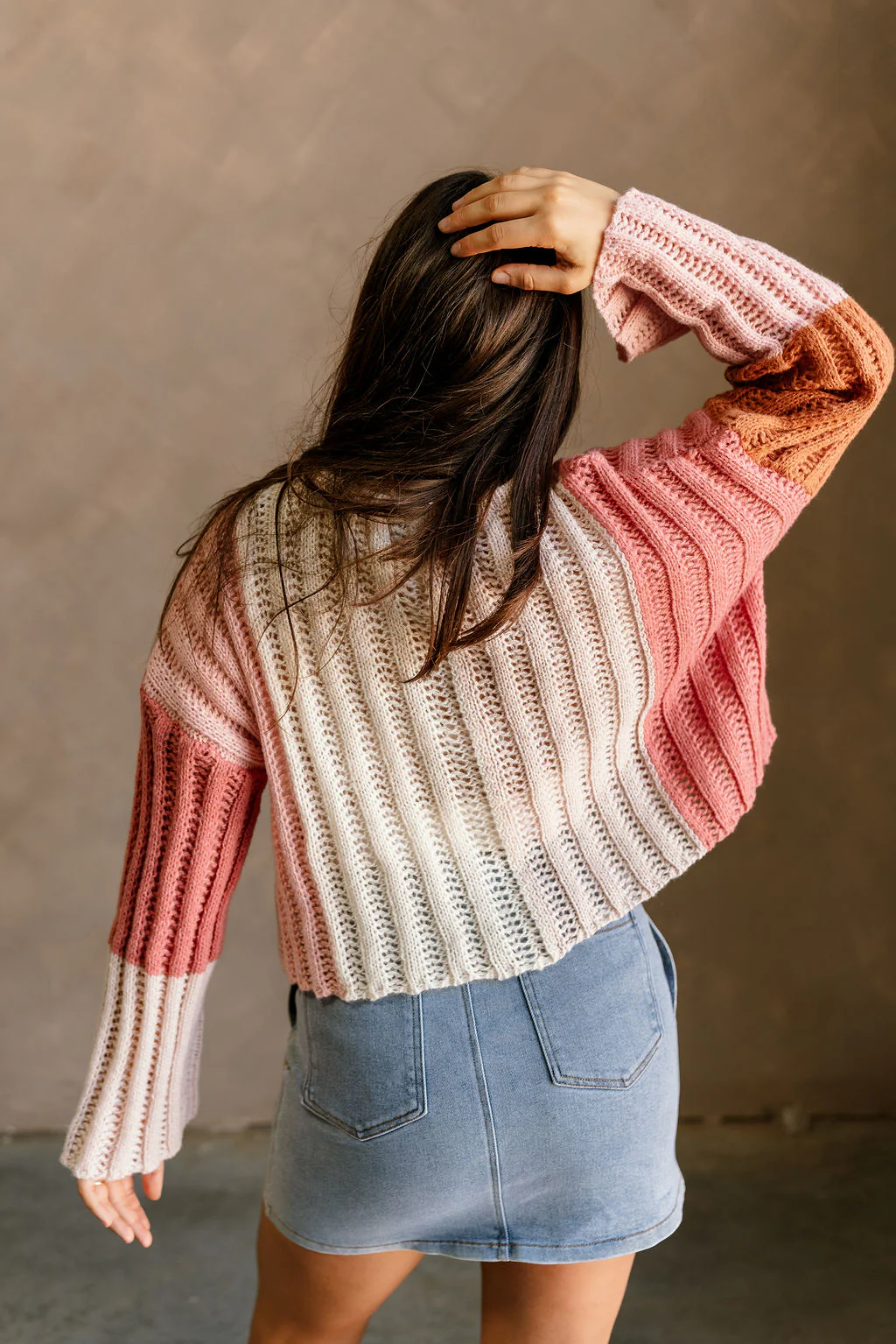 Liliana Cream & Mauve Multi Sweater - Image 6
