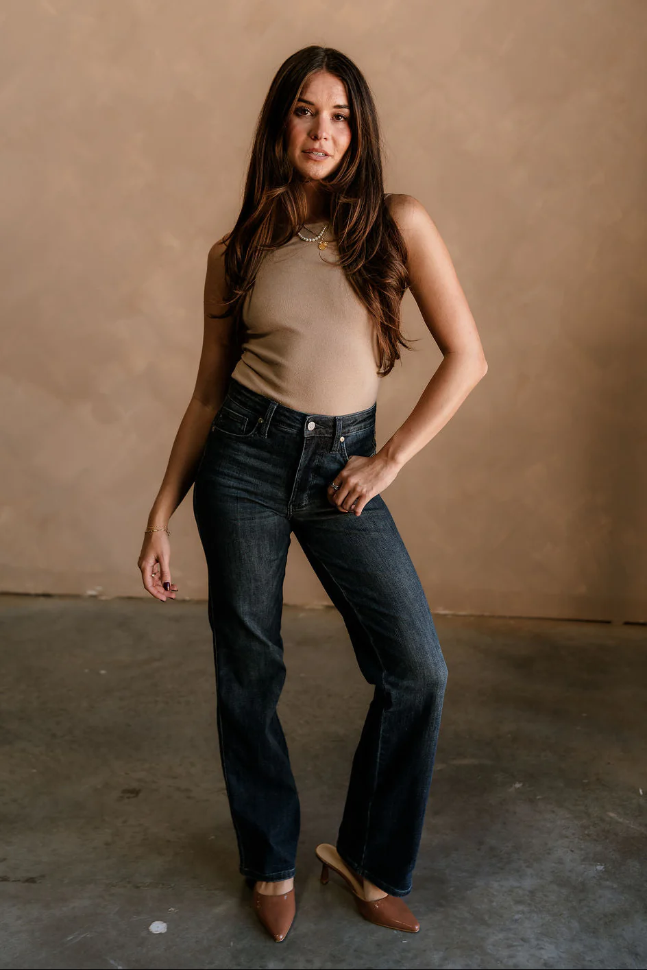 Lilliana Taupe & Black Ties Knit Bodysuit - Image 4