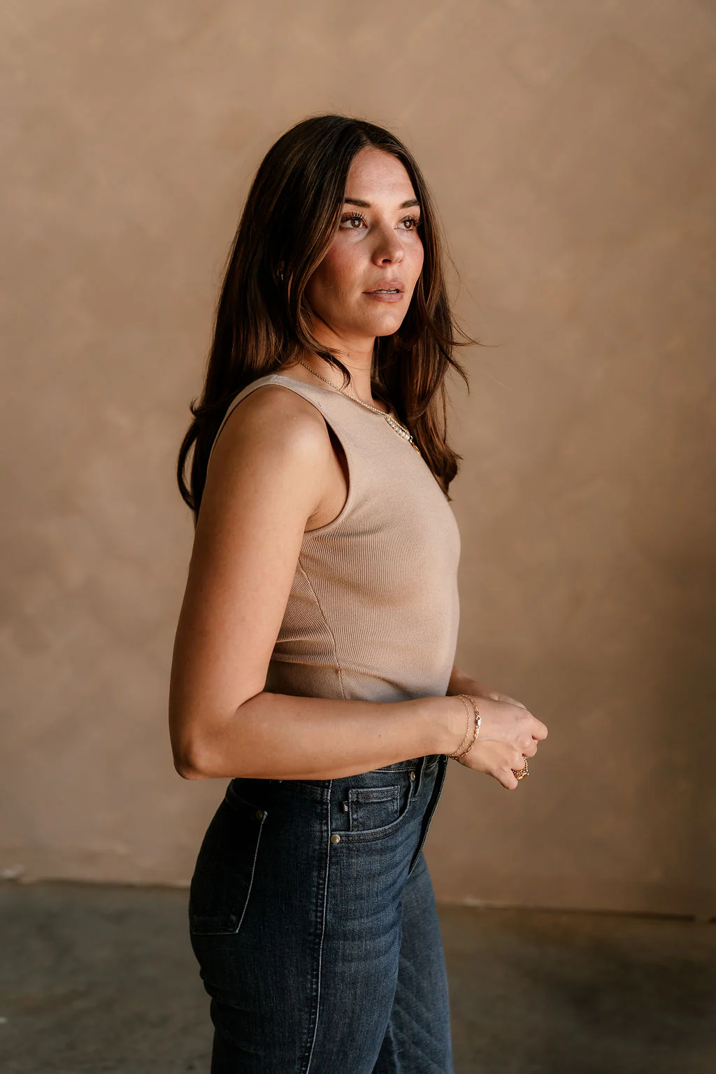 Lilliana Taupe & Black Ties Knit Bodysuit - Image 7