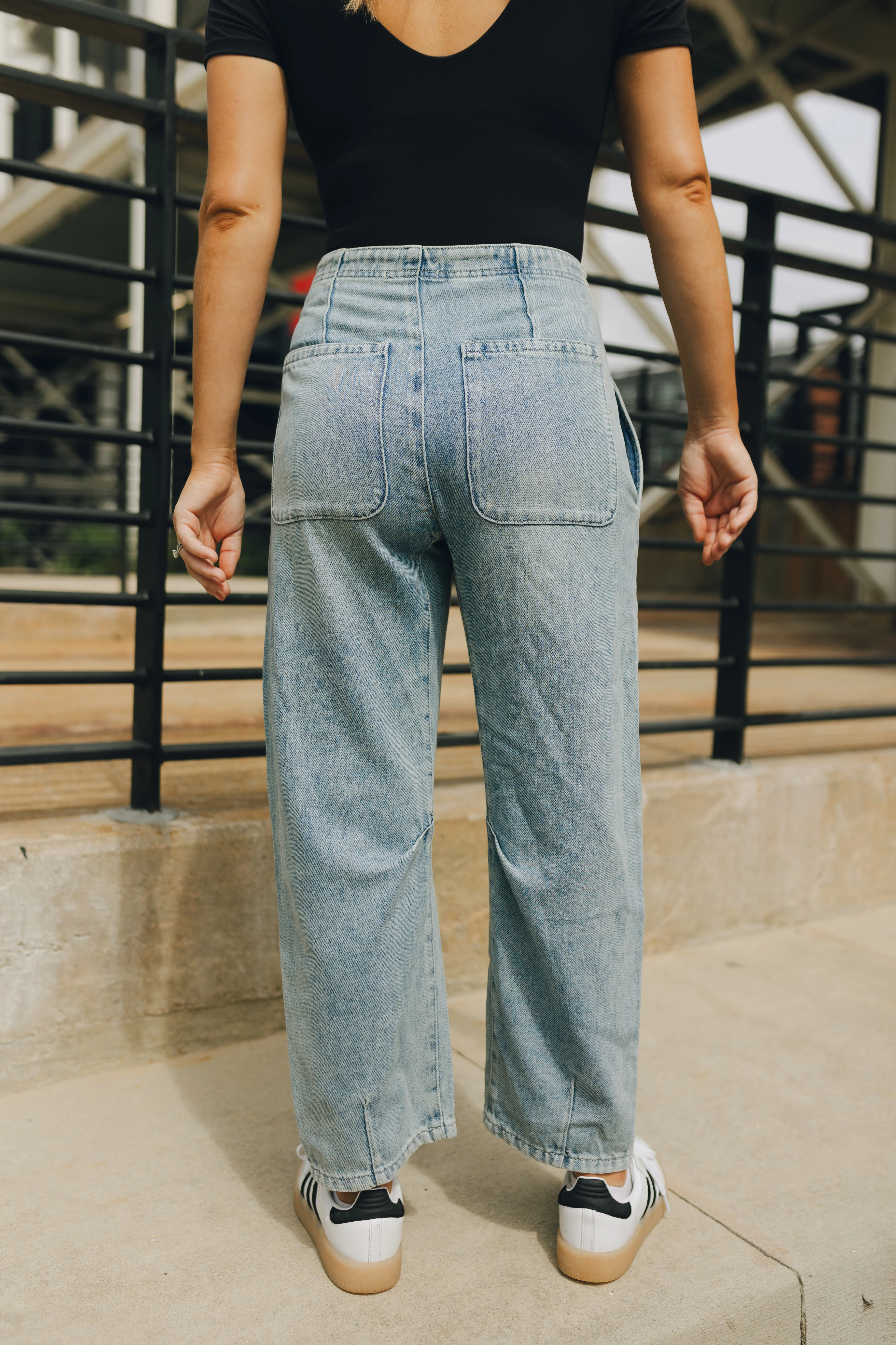Lilly Button-Front Blue Jeans - Image 4