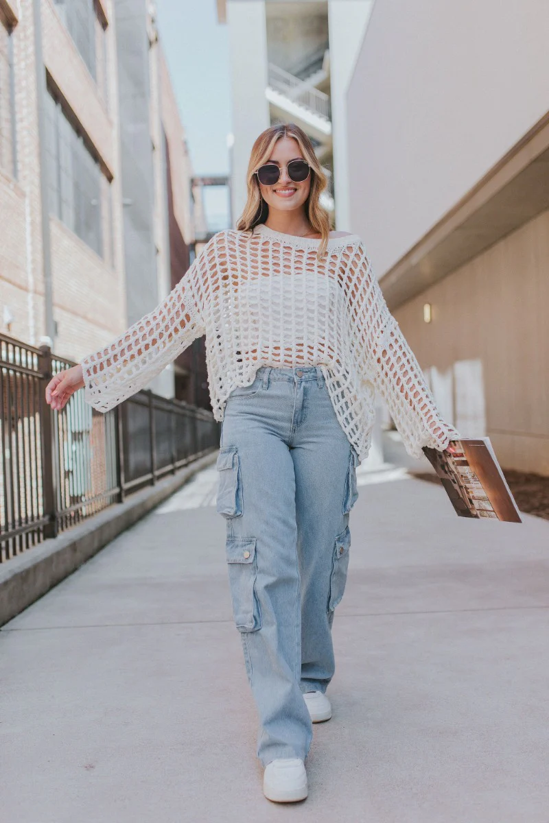 Live The Dream Open Knit Top