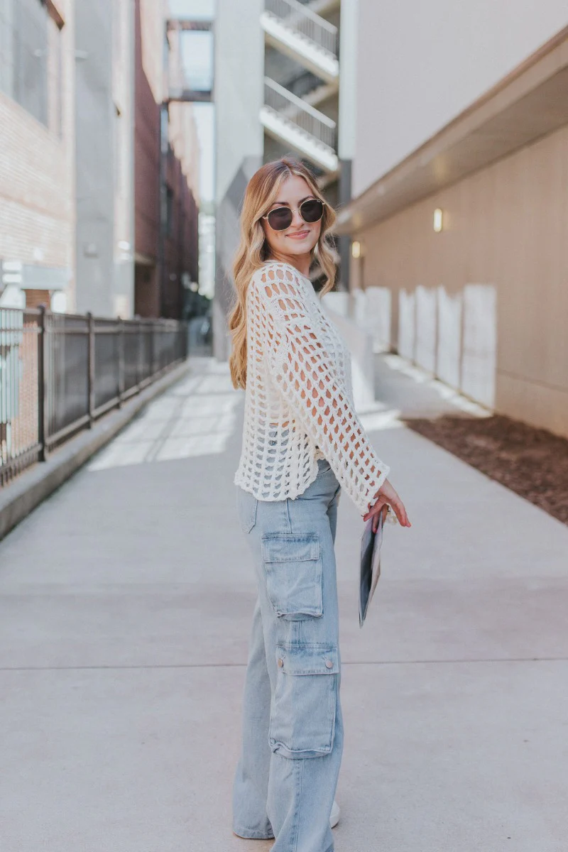 Live The Dream Open Knit Top - Image 2