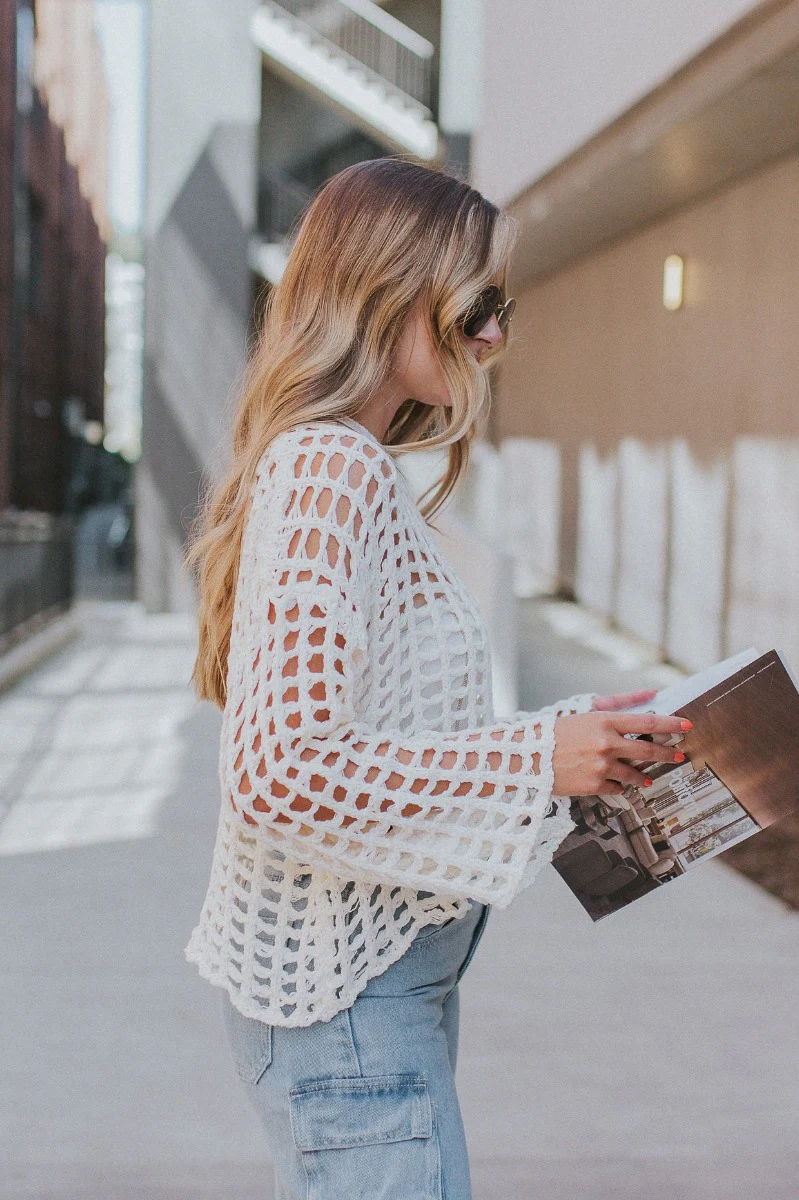 Live The Dream Open Knit Top - Image 3