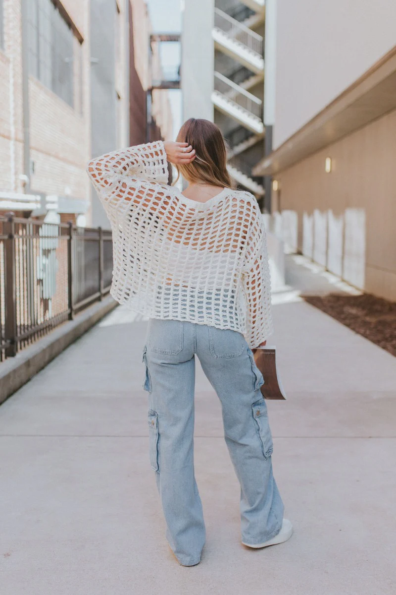 Live The Dream Open Knit Top - Image 4