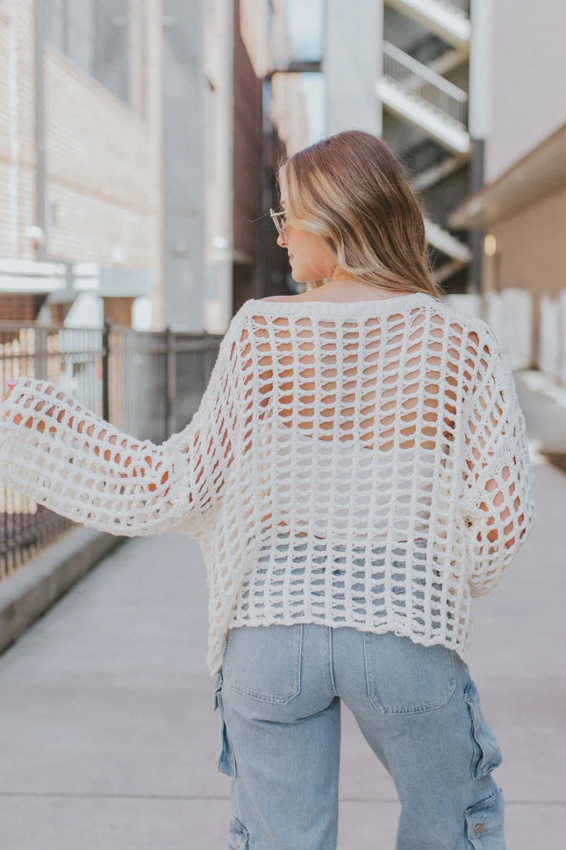 Live The Dream Open Knit Top - Image 5