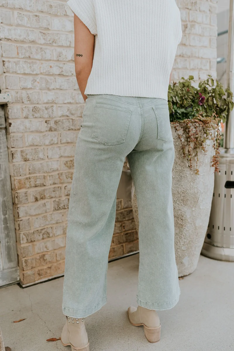 Livia Sage Wide Leg Pants - Image 4