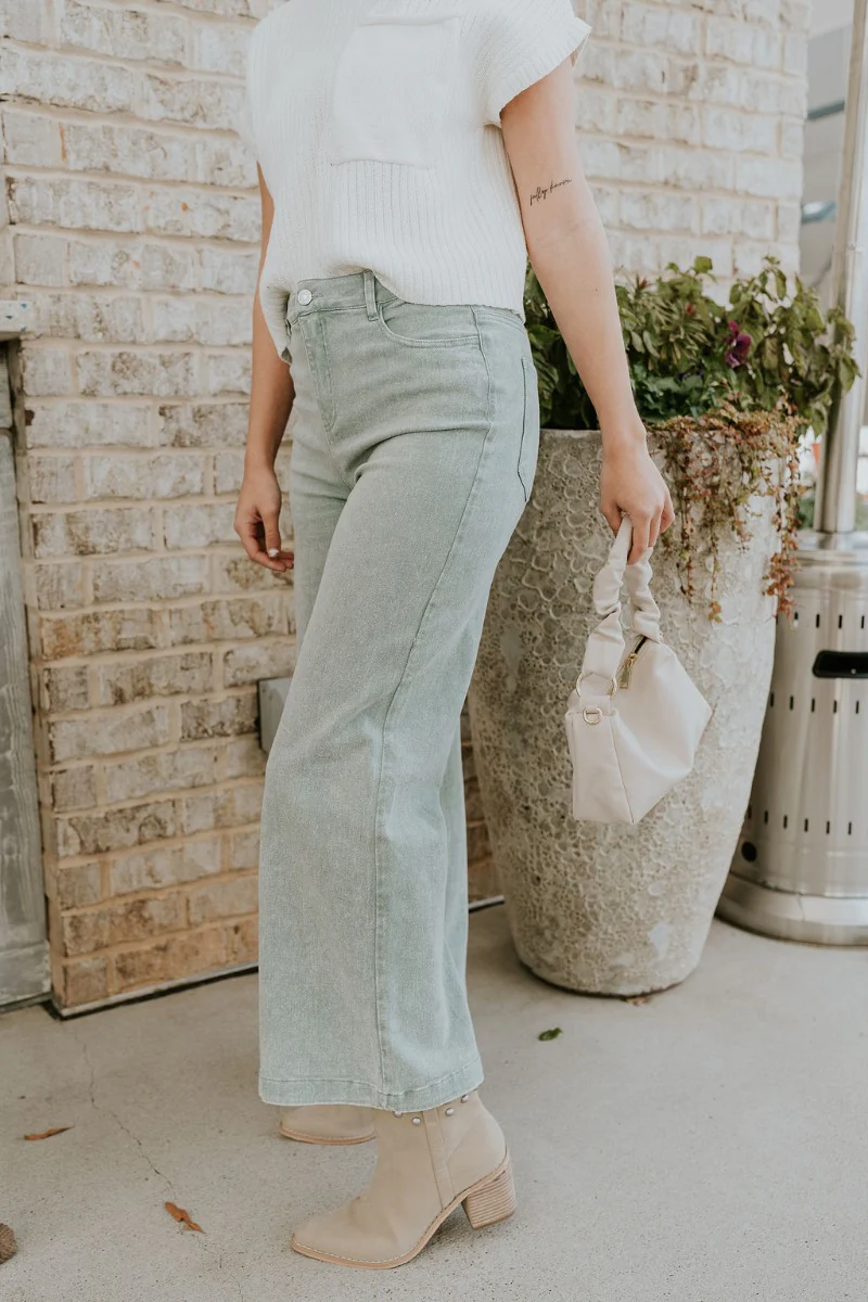Livia Sage Wide Leg Pants - Image 5