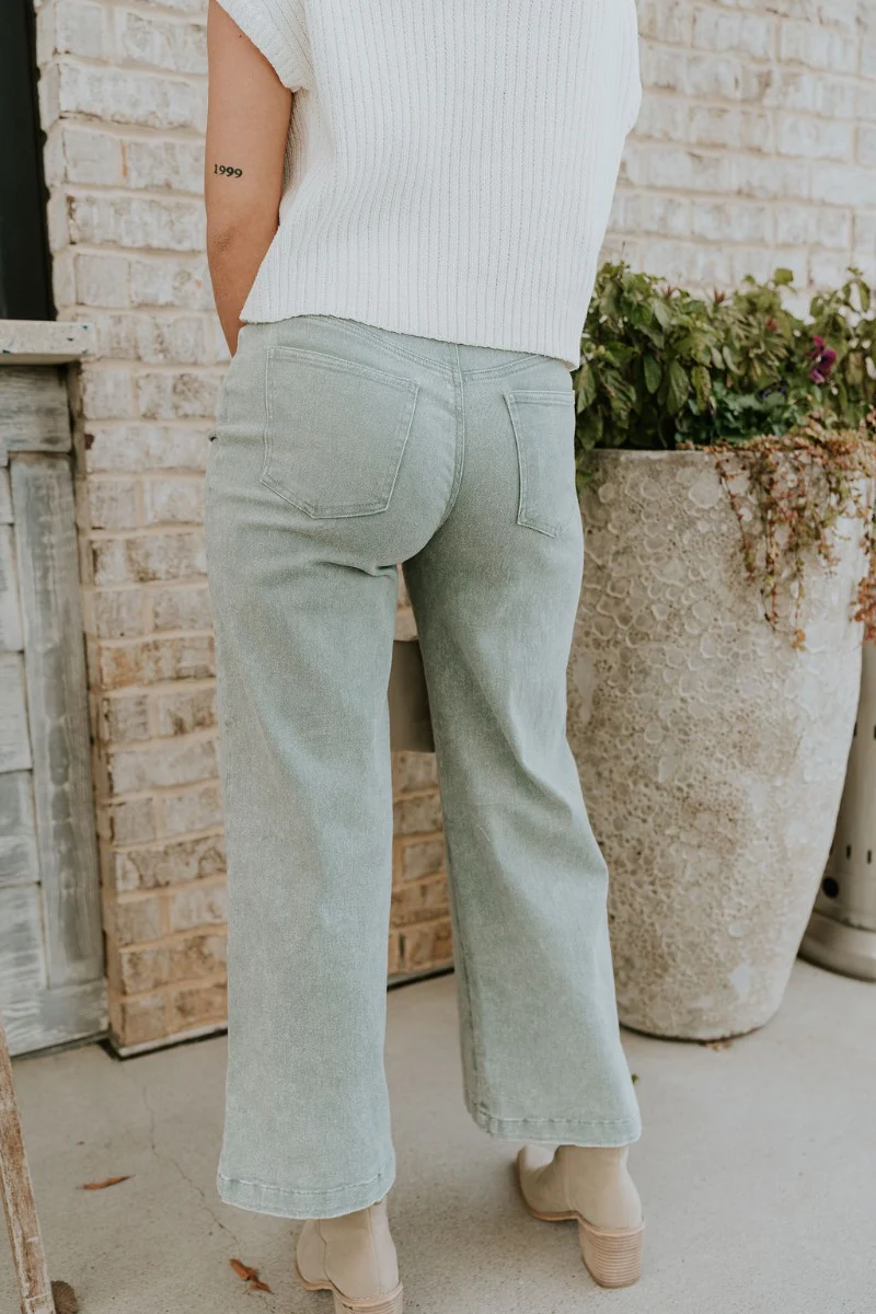 Livia Sage Wide Leg Pants - Image 6