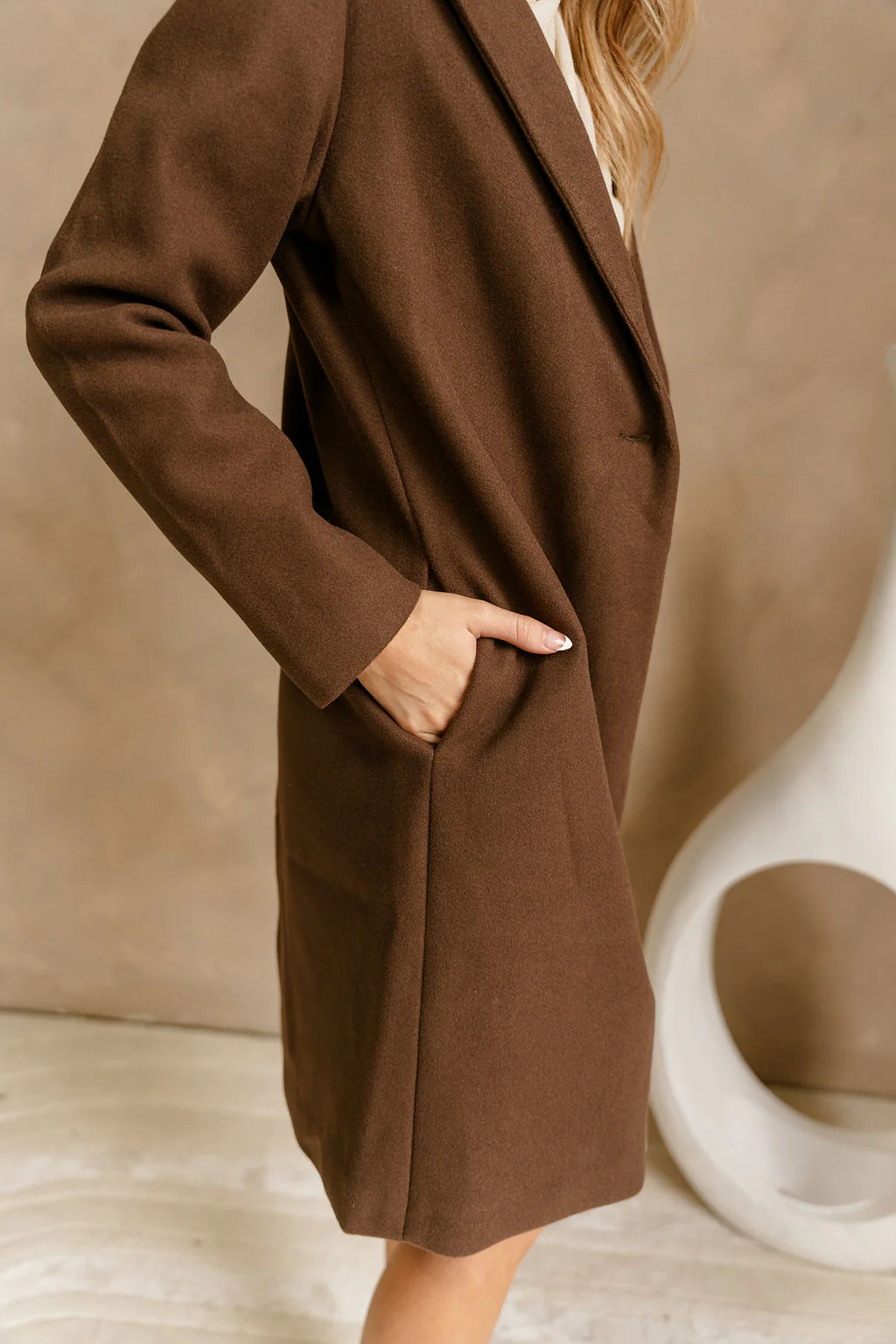 Livie Collared Long Sleeve Coat - Image 6