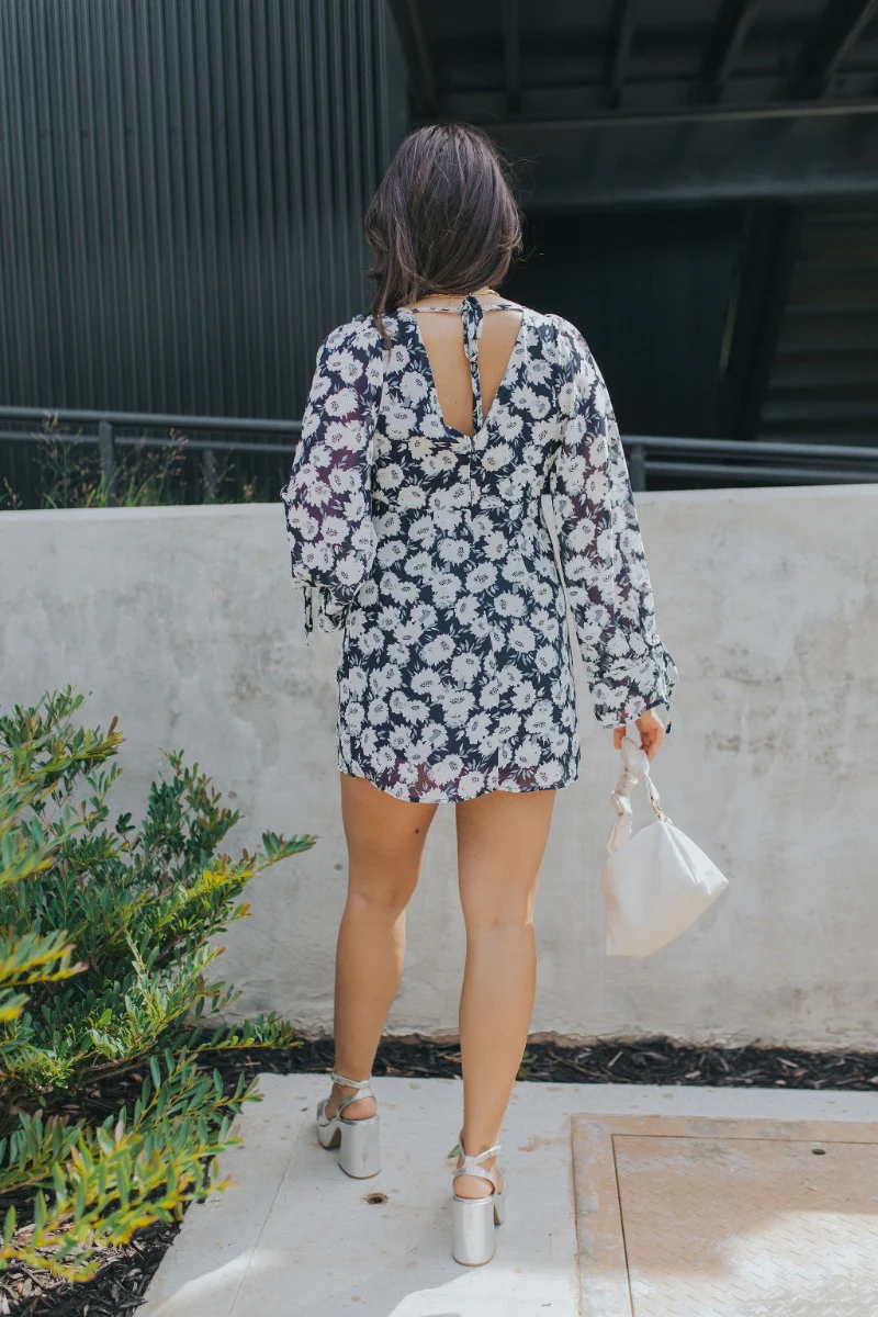 Living The Good Life Dress in Navy - Image 4