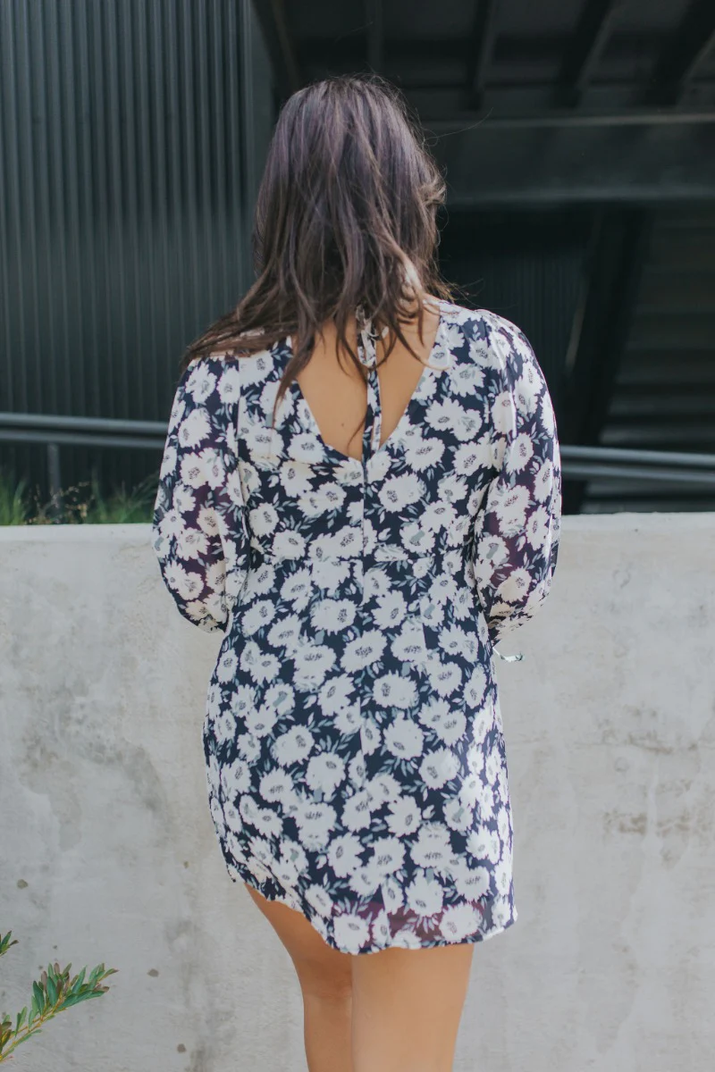 Living The Good Life Dress in Navy - Image 5
